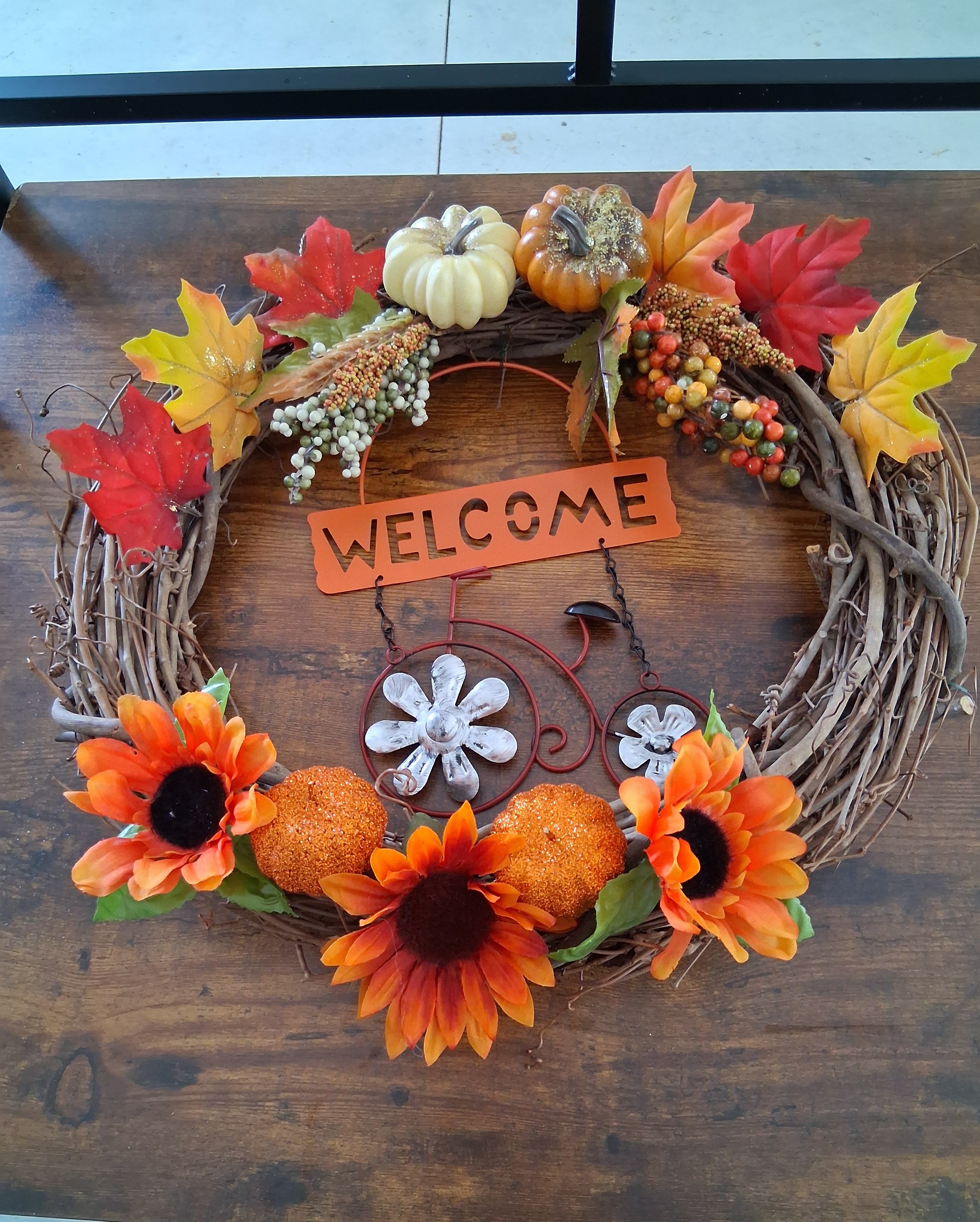 Autumn welcome wreath