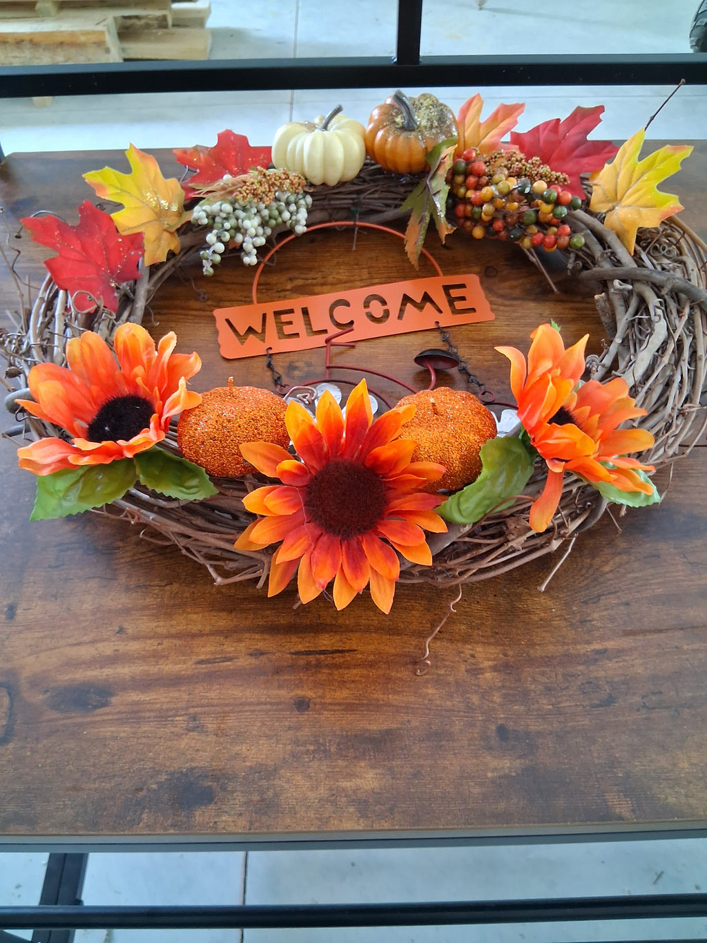 Autumn welcome wreath